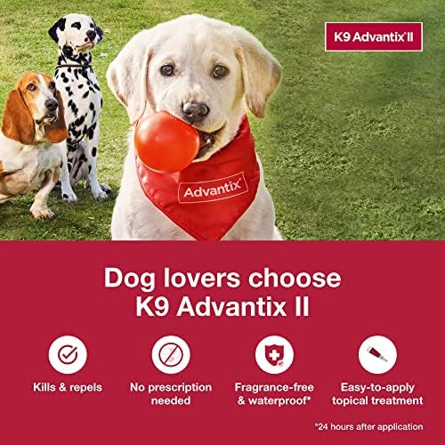 ק9 אדוונטיקס השני וטרינר כלב קטן-פרעושים מומלצים, קרציה &מגבר; טיפול יתושים &מגבר; מניעה | כלבים 4-10